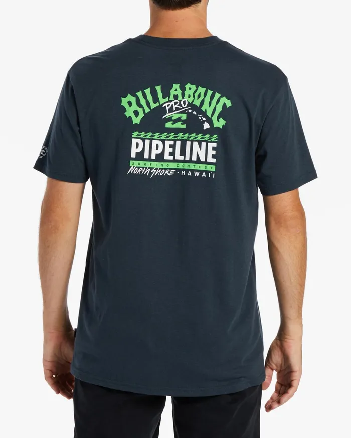 Billabong Pro Pipeline Short Sleeve TShirt Navy Men TShirts Billabong Pro Pipeline Short Sleeve TShirt Navy Men TShirts