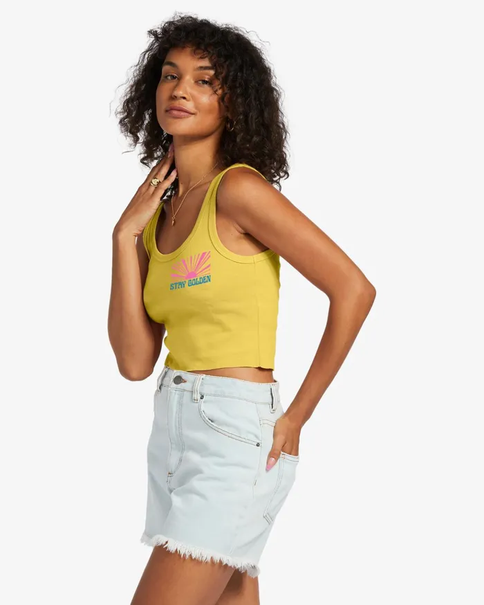 Billabong Radiate All Day Tank Top Honeybee Women Graphic Tees and Tanks Billabong Radiate All Day Tank Top Honeybee Women Graphic Tees and Tanks
