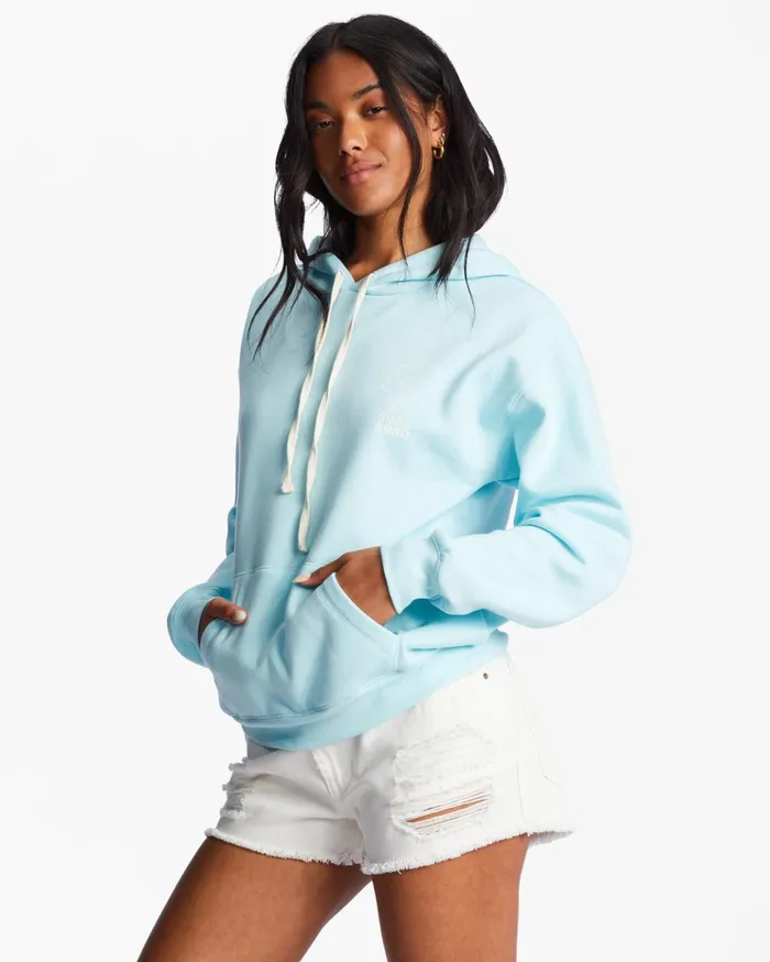 Billabong Radiate Love Hoodie Pure Aqua Women Hoodies and Fleece Billabong Radiate Love Hoodie Pure Aqua Women Hoodies and Fleece
