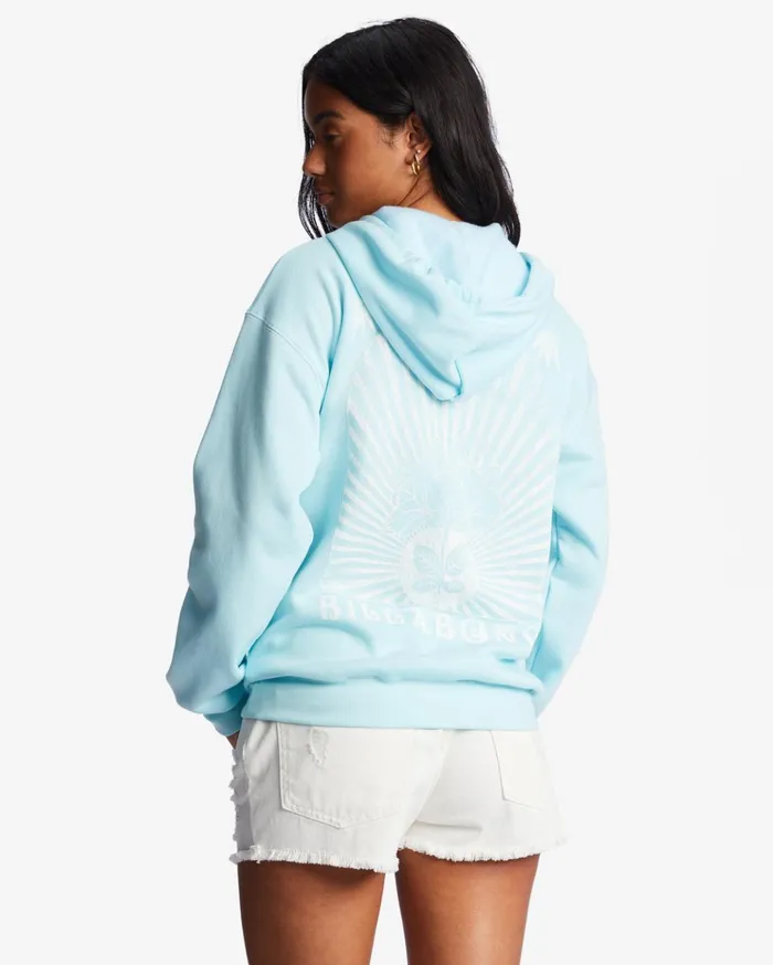 Billabong Radiate Love Hoodie Pure Aqua Women Hoodies and Fleece Billabong Radiate Love Hoodie Pure Aqua Women Hoodies and Fleece
