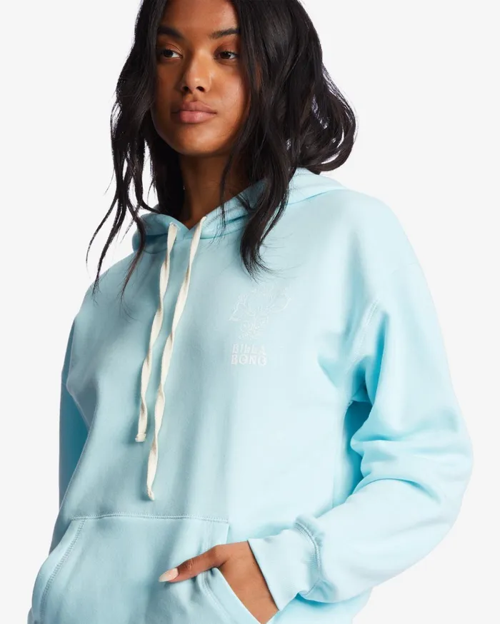 Billabong Radiate Love Hoodie Pure Aqua Women Hoodies and Fleece Billabong Radiate Love Hoodie Pure Aqua Women Hoodies and Fleece