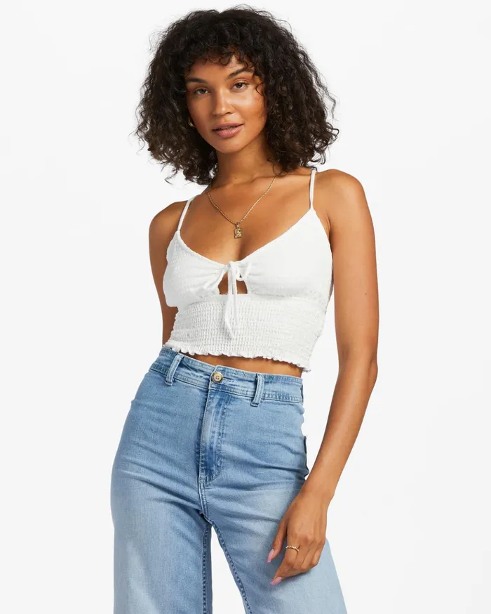 Billabong Ray Of Sun Tank Top Salt Crystal Women Tops