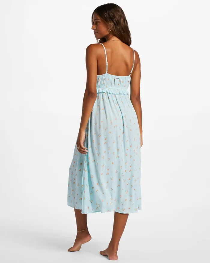 Billabong Rebel Heart Midi Slip Dress Pure Aqua Women Dresses Billabong Rebel Heart Midi Slip Dress Pure Aqua Women Dresses