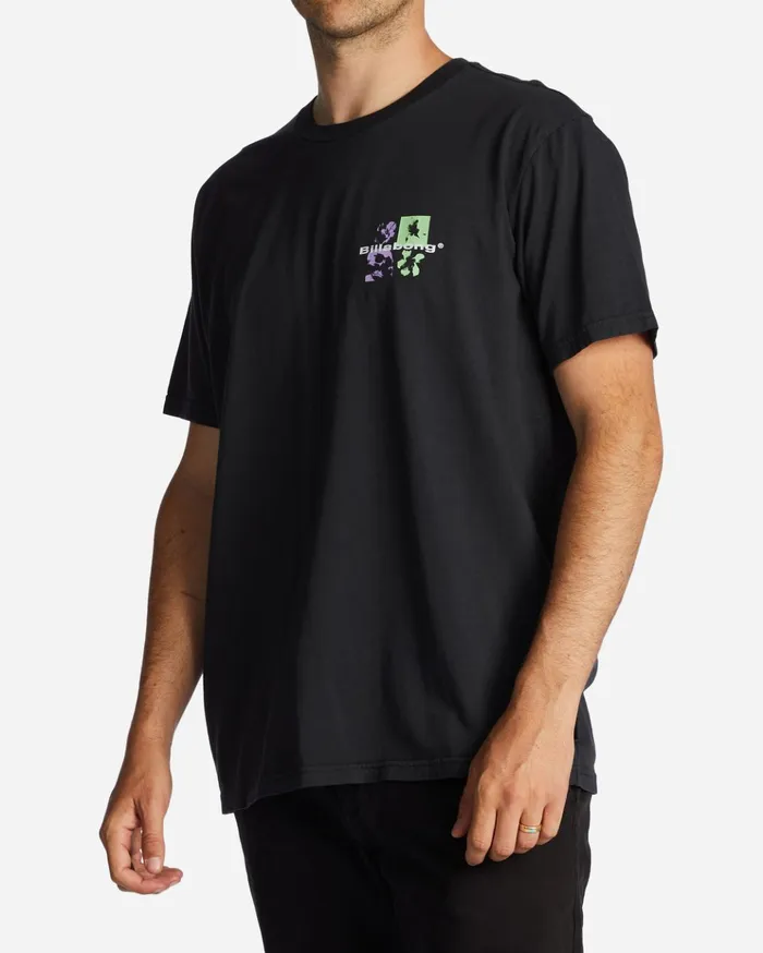 Billabong Reflections TShirt Washed Black Men TShirts Billabong Reflections TShirt Washed Black Men TShirts