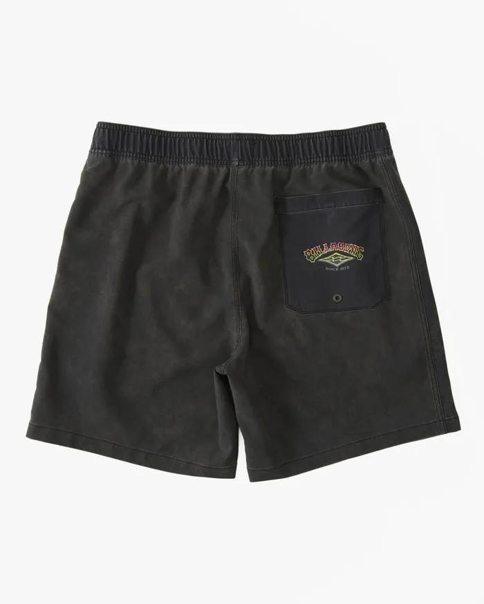 Billabong Riot Layback 17quot Boardshorts Black Men Elastic Waist Boardshorts Billabong Riot Layback 17quot Boardshorts Black Men Elastic Waist Boardshorts