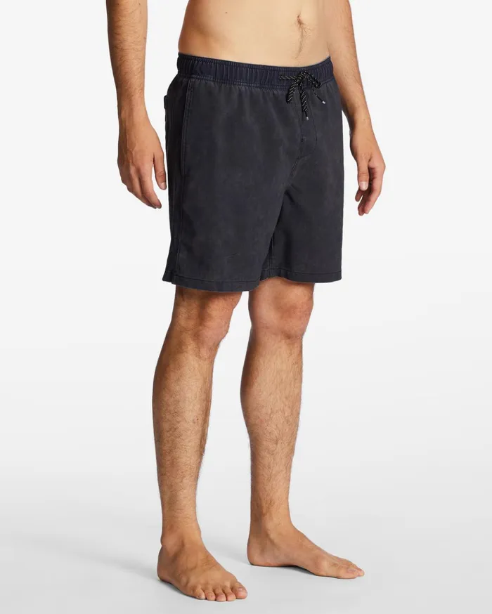 Billabong Riot Layback 17quot Boardshorts Black Men Elastic Waist Boardshorts Billabong Riot Layback 17quot Boardshorts Black Men Elastic Waist Boardshorts