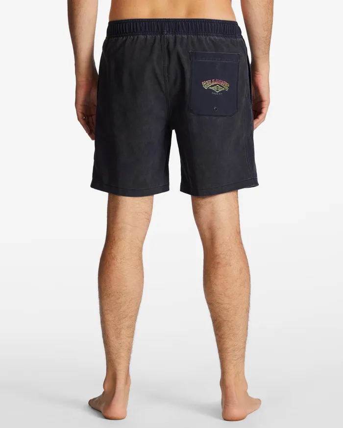 Billabong Riot Layback 17quot Boardshorts Black Men Elastic Waist Boardshorts Billabong Riot Layback 17quot Boardshorts Black Men Elastic Waist Boardshorts