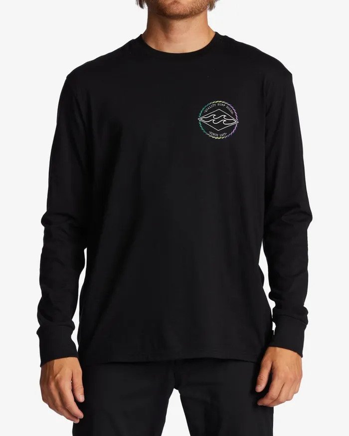 Billabong Rotor Diamond Long Sleeve TShirt Black Men TShirts