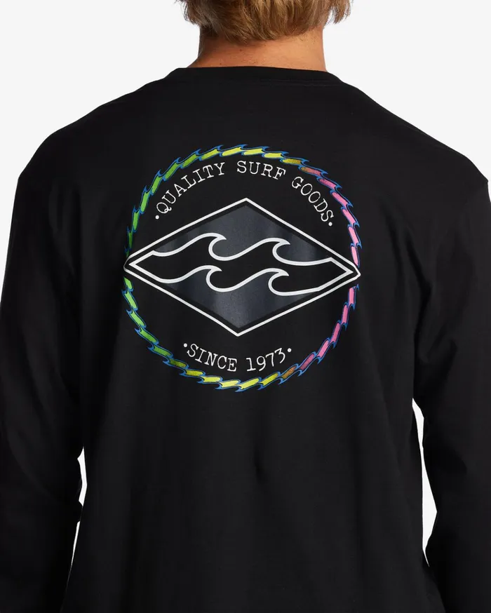 Billabong Rotor Diamond Long Sleeve TShirt Black Men TShirts Billabong Rotor Diamond Long Sleeve TShirt Black Men TShirts