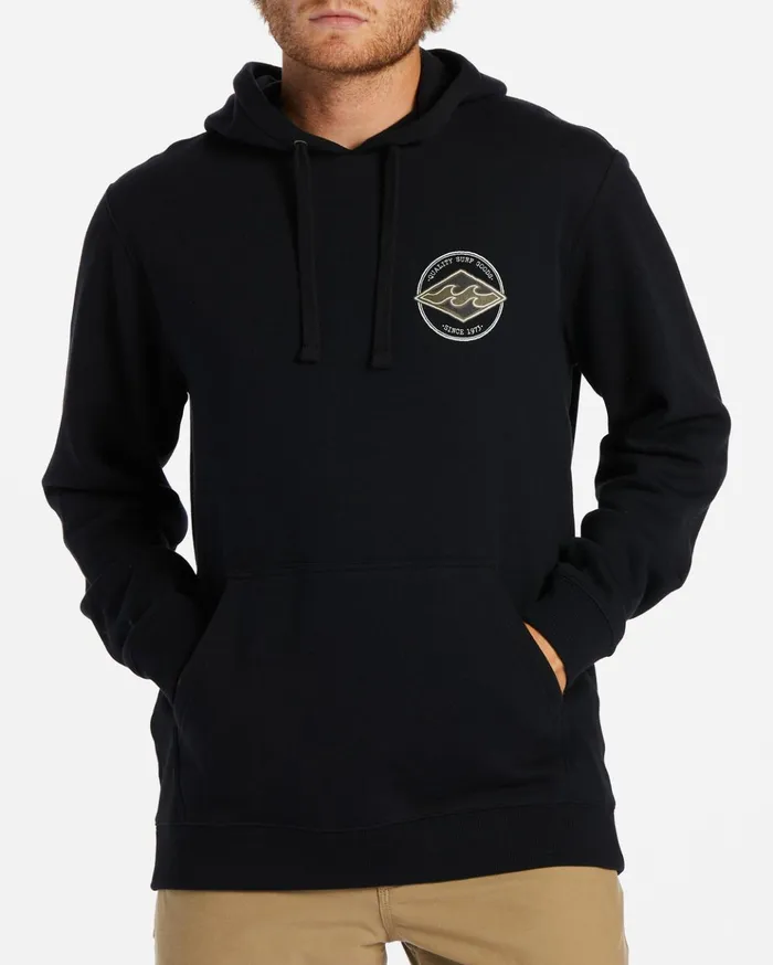 Billabong Rotor Diamond Pullover Hoodie Black Men Hoodies and Fleece