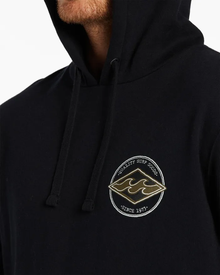 Billabong Rotor Diamond Pullover Hoodie Black Men Hoodies and Fleece Billabong Rotor Diamond Pullover Hoodie Black Men Hoodies and Fleece
