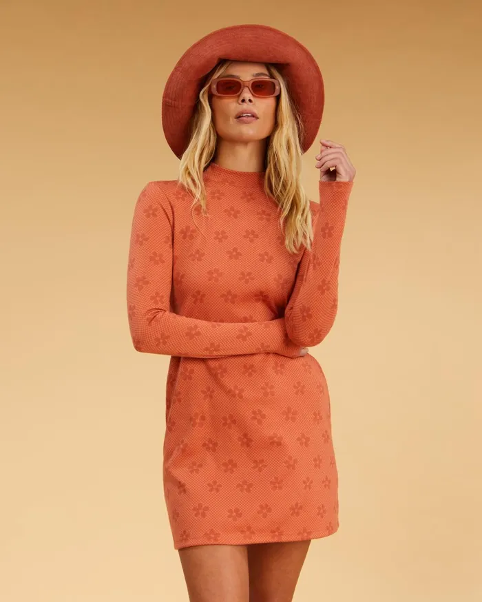 Billabong Salty Blonde Coconut Flowers Long Sleeve Bodycon Dress Sippin Coconuts Women Dresses Billabong Salty Blonde Coconut Flowers Long Sleeve Bodycon Dress Sippin Coconuts Women Dresses