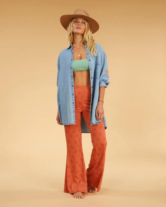 Billabong Salty Blonde In The Tide Long Sleeve Denim Shirt Salty Blue Women Tops Billabong Salty Blonde In The Tide Long Sleeve Denim Shirt Salty Blue Women Tops