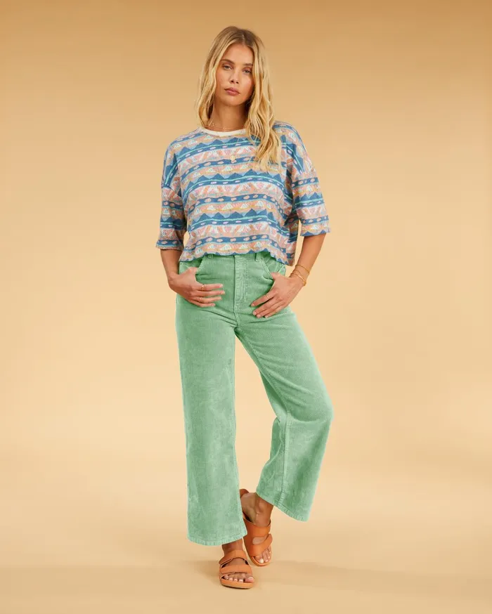 Billabong Salty Blonde Still Salty Boxy TShirt Multi Women Tops Billabong Salty Blonde Still Salty Boxy TShirt Multi Women Tops