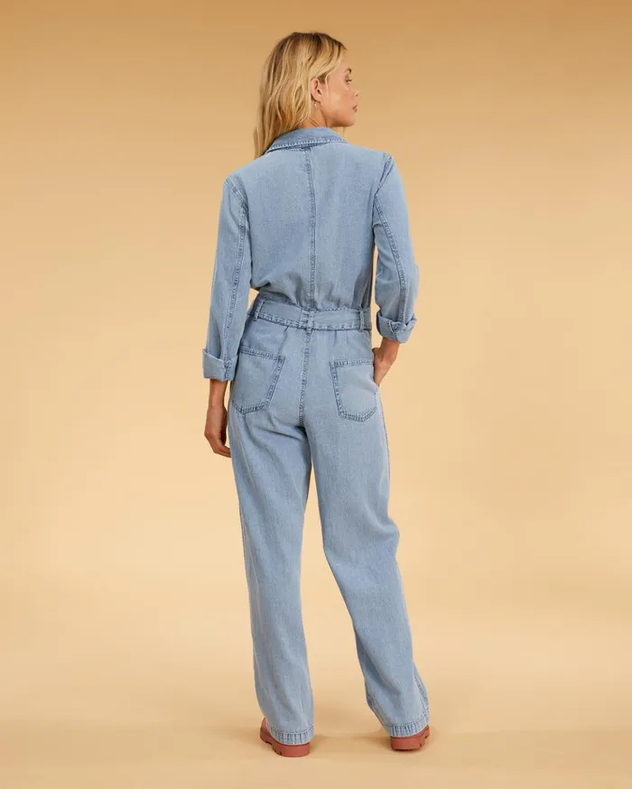 Billabong Salty Blonde Sunday Uniform Long Sleeve Jumpsuit Salty Blue Women Dresses Billabong Salty Blonde Sunday Uniform Long Sleeve Jumpsuit Salty Blue Women Dresses