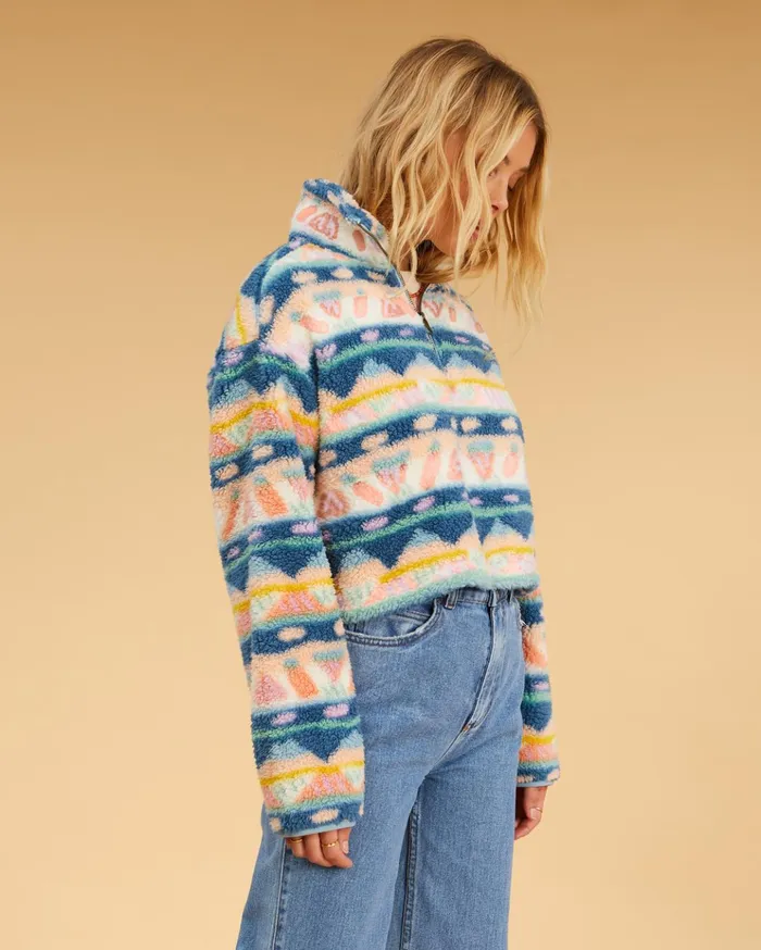 Billabong Salty Blonde Surfside Cozy HalfZip Pullover Sweatshirt Deja Blue Women Hoodies and Fleece Billabong Salty Blonde Surfside Cozy HalfZip Pullover Sweatshirt Deja Blue Women Hoodies and Fleece
