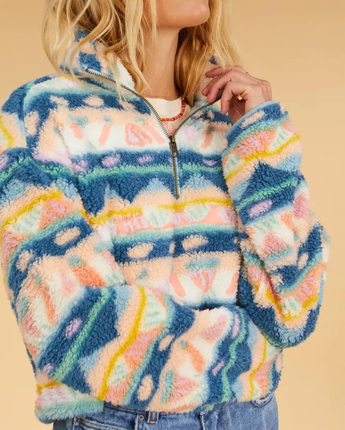 Billabong Salty Blonde Surfside Cozy HalfZip Pullover Sweatshirt Deja Blue Women Hoodies and Fleece Billabong Salty Blonde Surfside Cozy HalfZip Pullover Sweatshirt Deja Blue Women Hoodies and Fleece