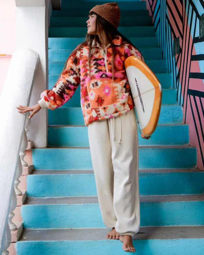 Billabong Saturday HighWaisted Sweatpants Antique White Women Pants