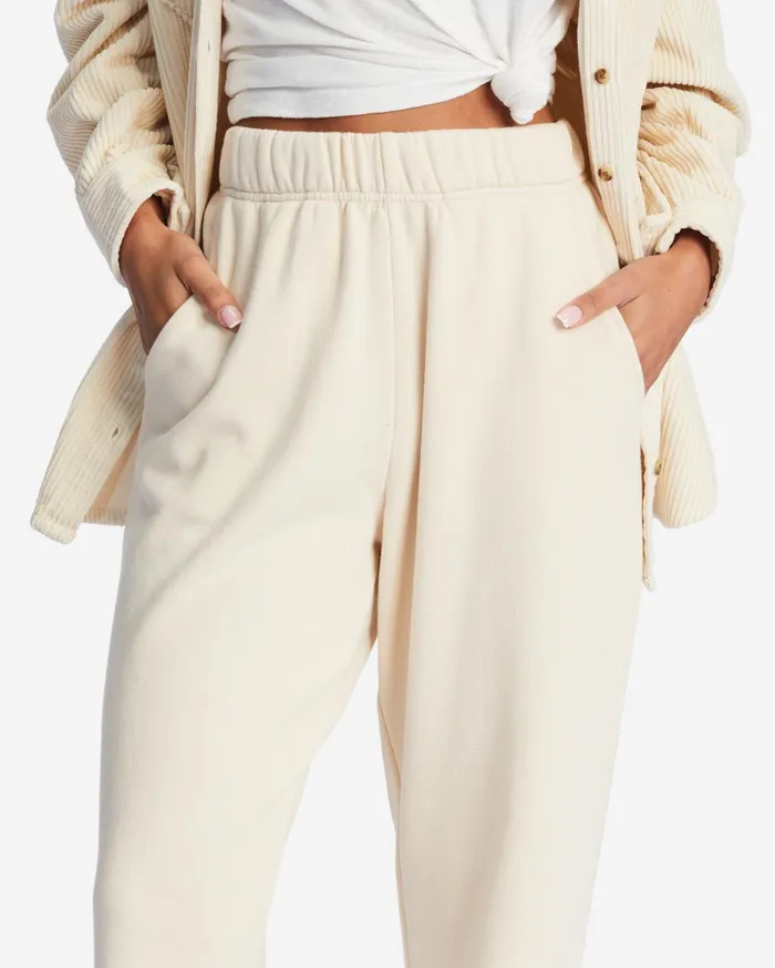 Billabong Saturday HighWaisted Sweatpants Antique White Women Pants Billabong Saturday HighWaisted Sweatpants Antique White Women Pants