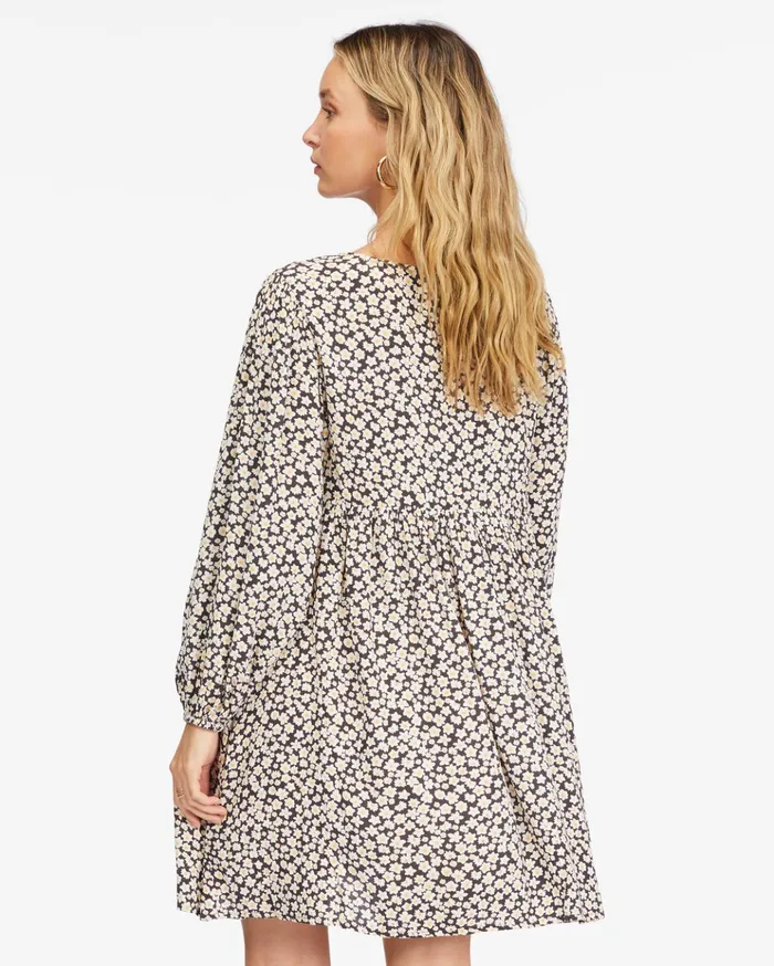 Billabong Secret Wish Long Sleeve Babydoll Dress Off Black Women Dresses Billabong Secret Wish Long Sleeve Babydoll Dress Off Black Women Dresses