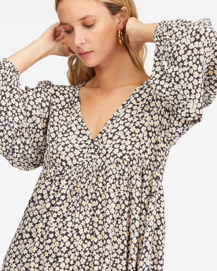 Billabong Secret Wish Long Sleeve Babydoll Dress Off Black Women Dresses Billabong Secret Wish Long Sleeve Babydoll Dress Off Black Women Dresses