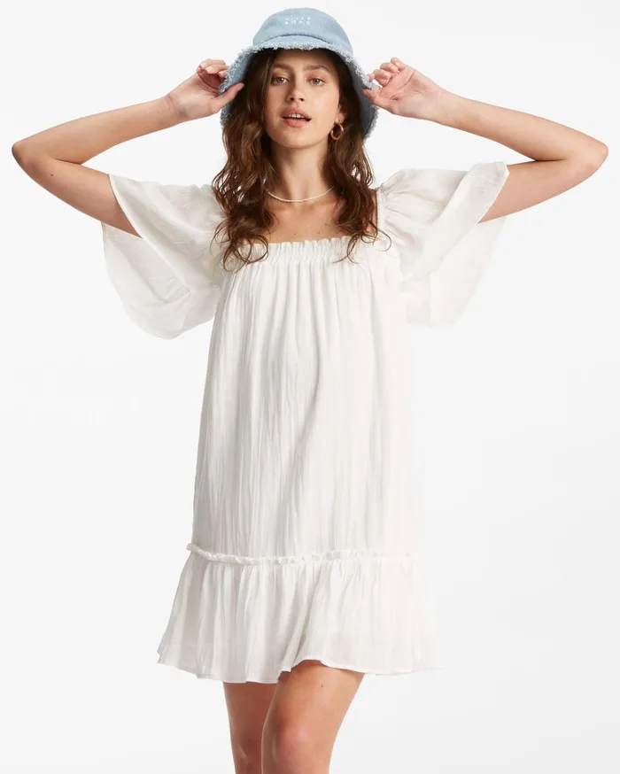 Billabong She039s A Doll Babydoll Dress Salt Crystal Women Dresses