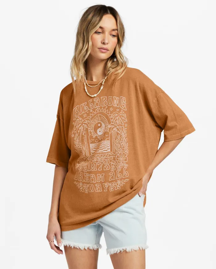 Billabong Shine For You Oversized TShirt Summer Spice Women Graphic Tees and Tanks Billabong Shine For You Oversized TShirt Summer Spice Women Graphic Tees and Tanks