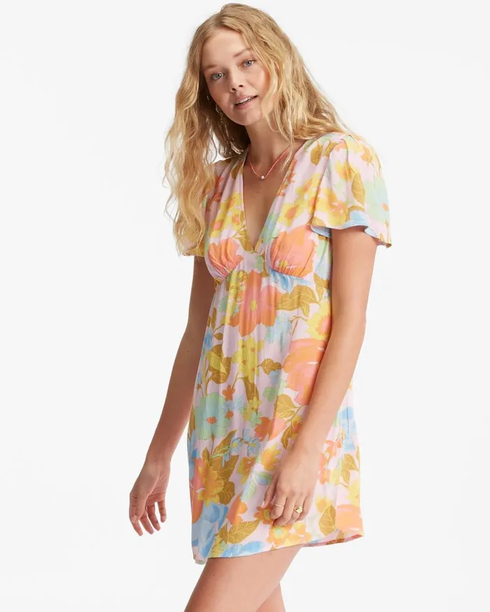 Billabong Short And Sweet Mini Dress Sorbet Women Dresses