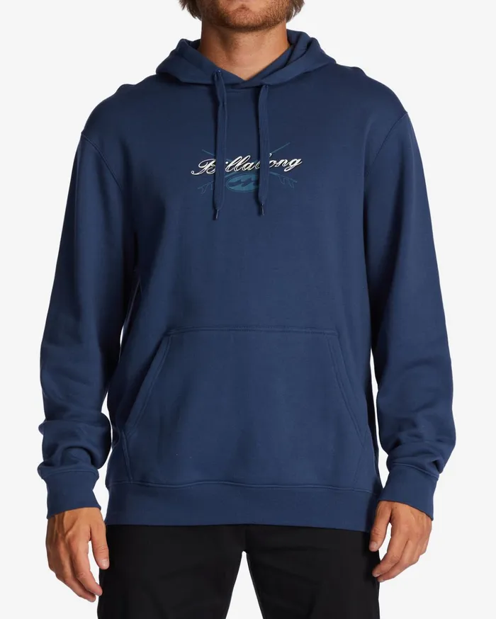 Billabong Short Sands Pullover Hoodie Space Blue Men Hoodies and Fleece