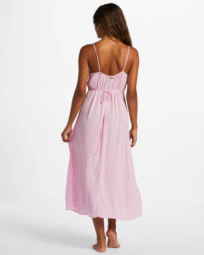 Billabong Slip Away Midi Slip Dress Happy Pink Women Dresses Billabong Slip Away Midi Slip Dress Happy Pink Women Dresses