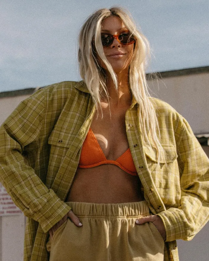 Billabong So Stoked Oversized ButtonDown Flannel Shirt Green Envy Women Tops Billabong So Stoked Oversized ButtonDown Flannel Shirt Green Envy Women Tops