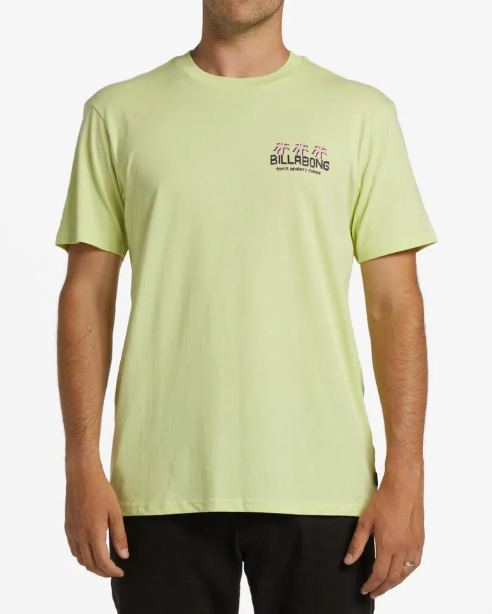 Billabong Social Club Short Sleeve TShirt Light Green Men TShirts