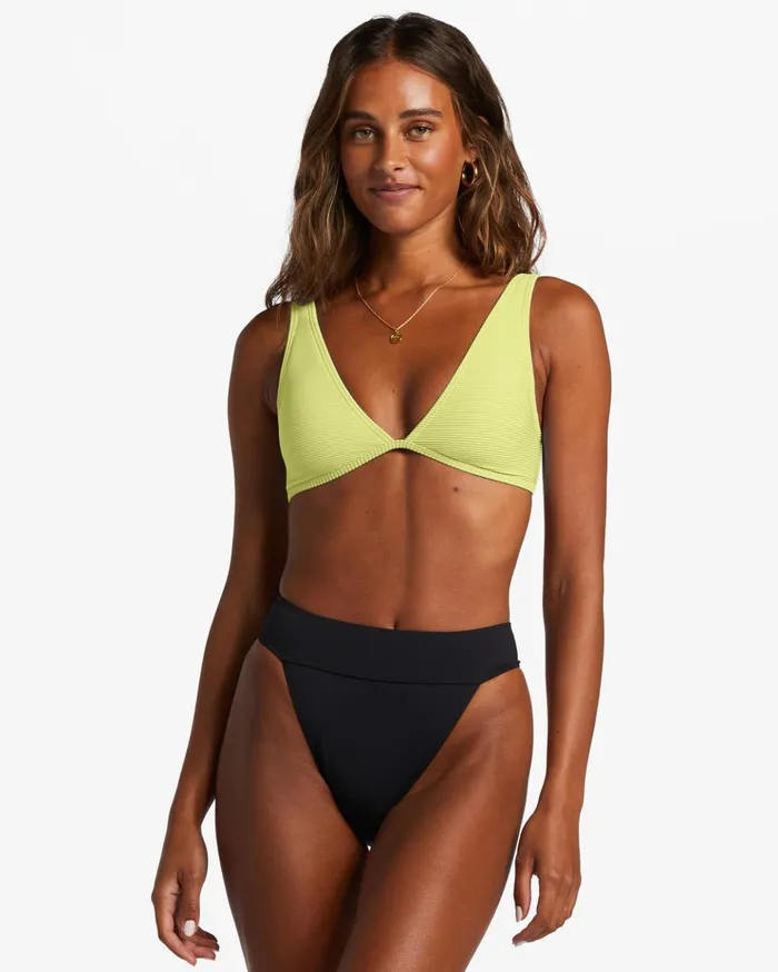 Billabong Sol Searcher Ava Tank Bikini Top Light Lime Women Bikinis