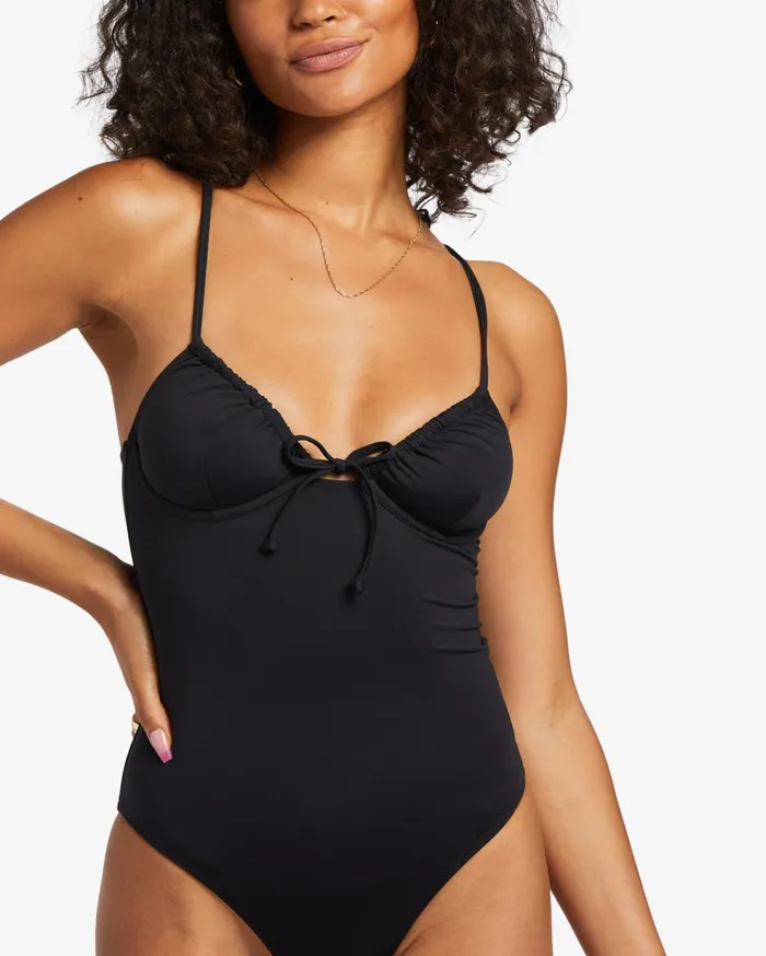 Billabong Sol Searcher OnePiece Swimsuit Black Pebble Women One Pieces Billabong Sol Searcher OnePiece Swimsuit Black Pebble Women One Pieces