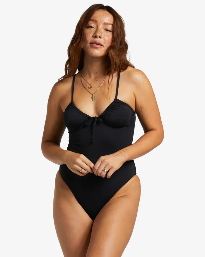 Billabong Sol Searcher OnePiece Swimsuit Black Pebble Women One Pieces Billabong Sol Searcher OnePiece Swimsuit Black Pebble Women One Pieces