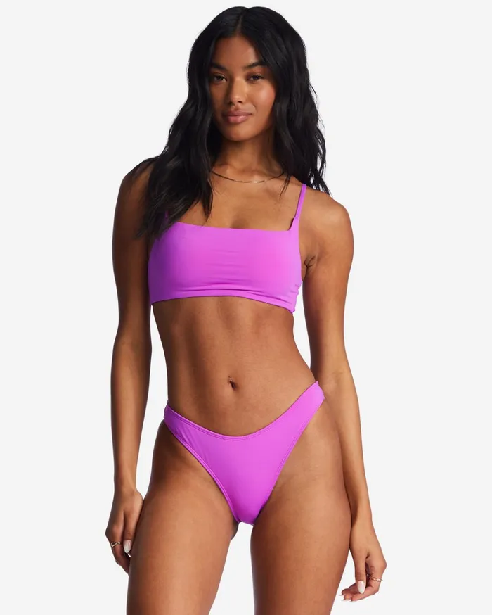 Billabong Sol Searcher Zoe Crop Bikini Top Bright Orchid Women Bikinis