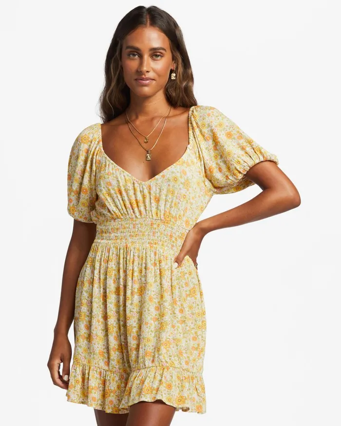 Billabong Something Pretty Mini Dress Multi 1 Women Dresses