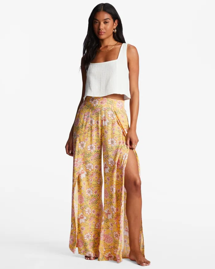 Billabong Split Spirit Floral Pants Golden Peach Women Pants Billabong Split Spirit Floral Pants Golden Peach Women Pants