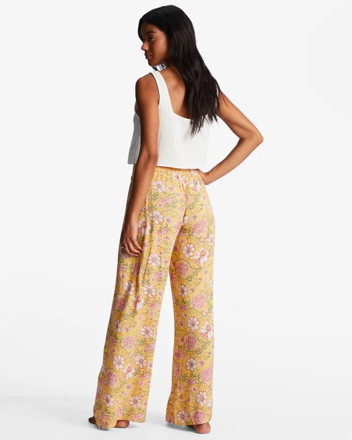 Billabong Split Spirit Floral Pants Golden Peach Women Pants Billabong Split Spirit Floral Pants Golden Peach Women Pants