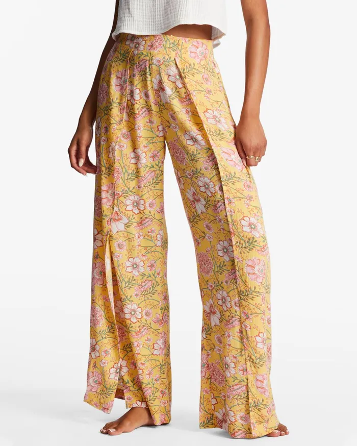 Billabong Split Spirit Floral Pants Golden Peach Women Pants Billabong Split Spirit Floral Pants Golden Peach Women Pants