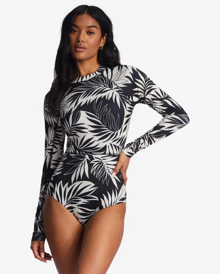 Billabong Spotted In Paradise UPF 50 Long Sleeve OnePiece Swimsuit White Cap Women Rashguards and Bodysuits Billabong Spotted In Paradise UPF 50 Long Sleeve OnePiece Swimsuit White Cap Women Rashguards and Bodysuits