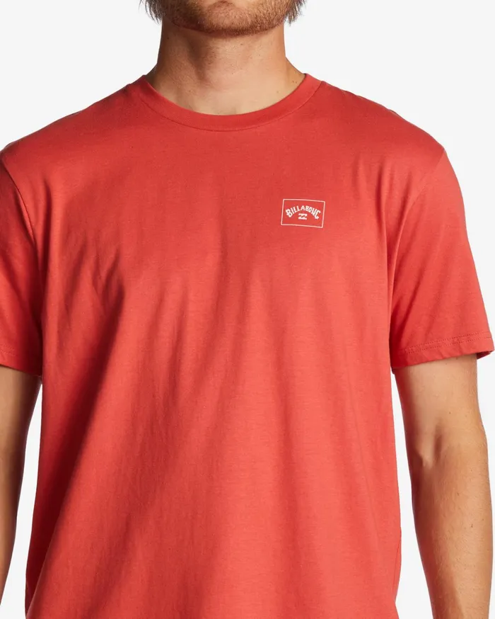 Billabong Stacked Arch TShirt Dark Coral Men TShirts Billabong Stacked Arch TShirt Dark Coral Men TShirts