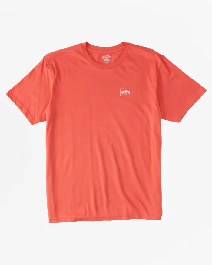 Billabong Stacked Arch TShirt Dark Coral Men TShirts Billabong Stacked Arch TShirt Dark Coral Men TShirts