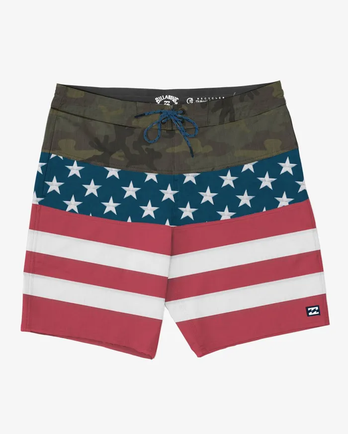 Billabong Stars Stripes Tribong Lo Tide Boardshorts 19quot Red White Blue Men Side Pockets Billabong Stars Stripes Tribong Lo Tide Boardshorts 19quot Red White Blue Men Side Pockets