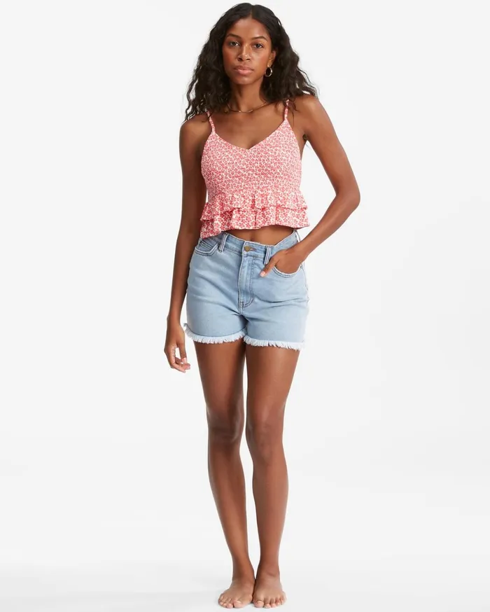 Billabong Stay Cool Crop Top Fuego Women Tops Billabong Stay Cool Crop Top Fuego Women Tops
