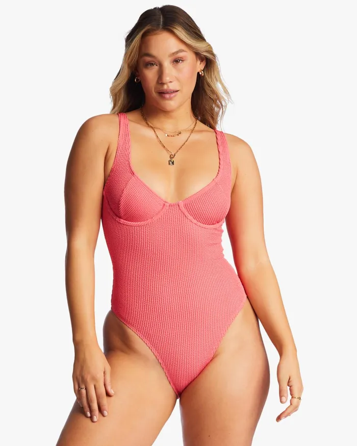 Billabong Summer High OnePiece Swimsuit Coral Crush Women One Pieces