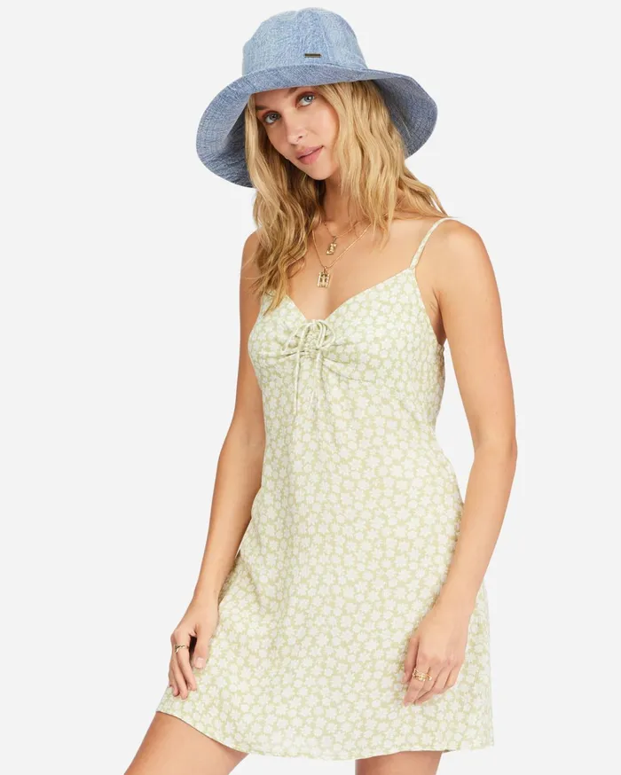 Billabong Sun Chaser Mini Slip Dress Agave Women Dresses