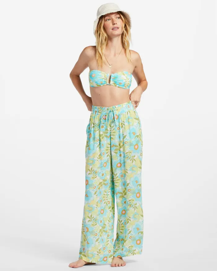 Billabong Sun Rays Crinkle Pants Ocean Eyes Women Pants