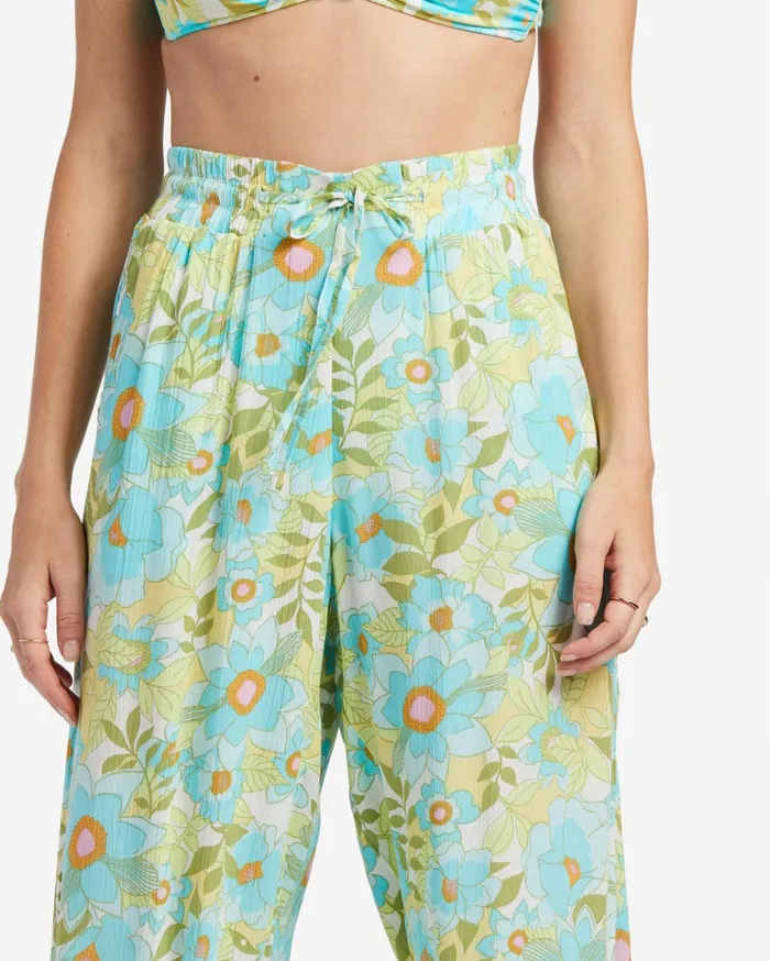 Billabong Sun Rays Crinkle Pants Ocean Eyes Women Pants Billabong Sun Rays Crinkle Pants Ocean Eyes Women Pants