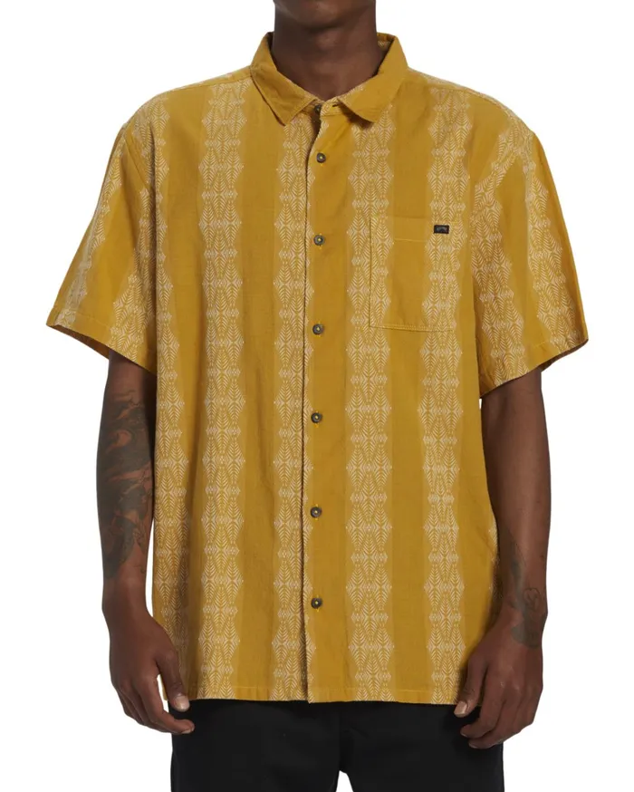 Billabong Sundays Jacquard Short Sleeve Shirt Beeswax Men Shirts